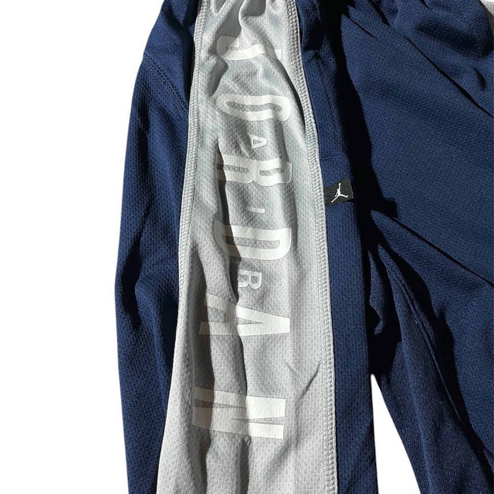 AIR JORDAN DRI-FIT ATHLETIC SHORTS YOUTH M 10-12 NAVY/GRAY STREETWEAR BASKETALL - Picture 3 of 8